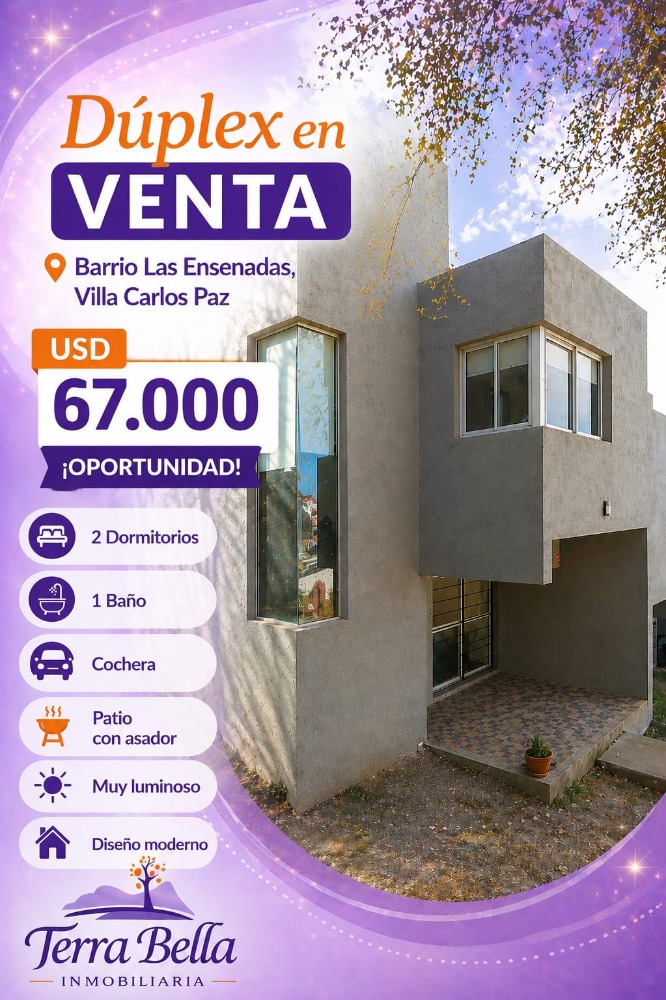 DUPLEX 2 DORMITORIOS CON COCHERA Y PATIO 