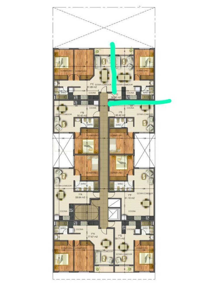 DEPTO 1 DORMITORIO CON COCHERA